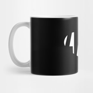 Liar - B/W on Black Mug